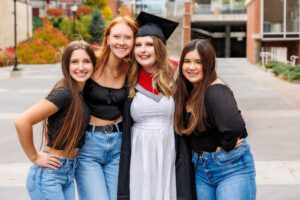 Best Friends Senior Pictures with College Grads