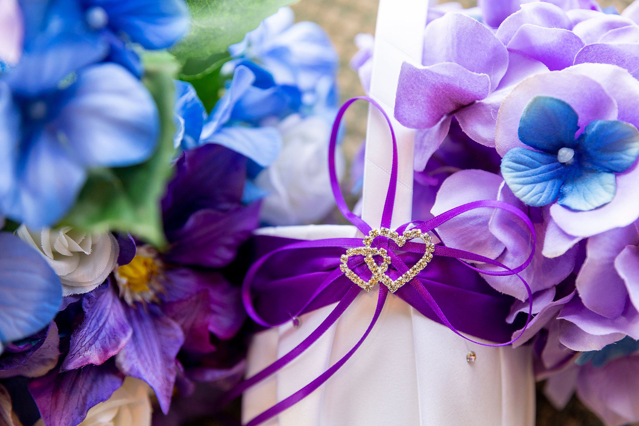 details of a bridal bouquet